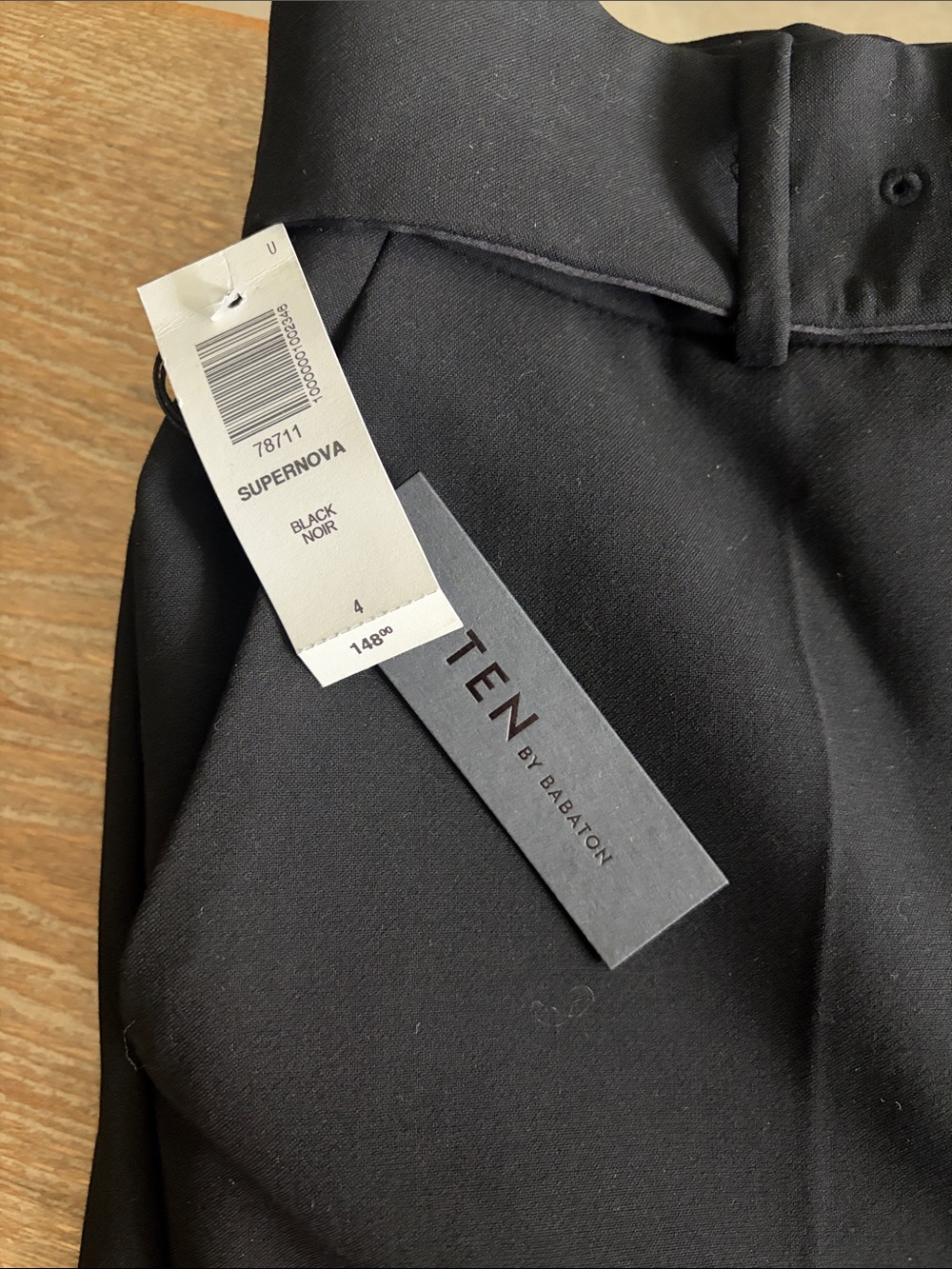 Aritzia Black High-Waist Belted Trousers - Picture 2 of 5